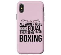 TODAS LAS MUJERES APRENDER Boxeo Boxeador Femenino Entrenador Deporte Chica Carcasa para iPhone X/XS