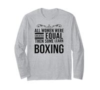 TODAS LAS MUJERES APRENDER Boxeo Boxeador Femenino Entrenador Deporte Chica Manga Larga