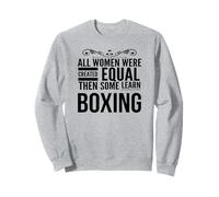 TODAS LAS MUJERES APRENDER Boxeo Boxeador Femenino Entrenador Deporte Chica Sudadera