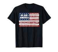 Todas las personas son iguales en nuestra América El amor gana Diseño divertido Camiseta