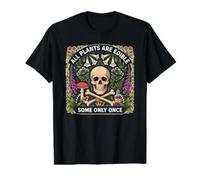 Todas Las Plantas Son comestibles, Algunas Solo una Vez Jardinería Divertida Camiseta gráfica económica, Hombre, Negro, S