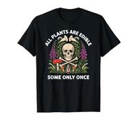 Todas Las Plantas Son comestibles, Algunas Solo una Vez Jardinería Divertida Camiseta gráfica económica, Hombre, Negro, XL