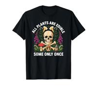 Todas Las Plantas Son comestibles, Algunas Solo una Vez Jardinería Divertida Camiseta gráfica económica, Hombre, Negro, L