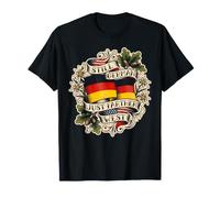 Todavía Alemán Más Lejos Oeste Divertido Tatuaje Camiseta