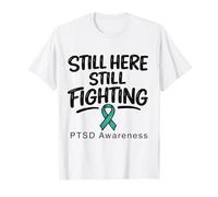 Todavía aquí todavía luchando contra el TEPT Concientización Ribbon Advocate Camiseta