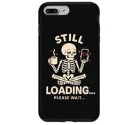Todavía Cargando Cansado Groggy Esqueleto Café Divertido Diseño Meme Carcasa para iPhone 7 Plus/8 Plus