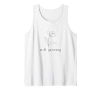Todavía creciendo Flor minimalista vida suave, Naturaleza, estética Camiseta sin Mangas