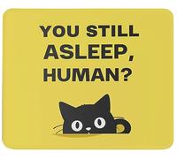 Todavía Duermes, Gato Humano Que Mira A Escondidas Mousepad Antideslizante Mouse Pad Lavable Alfombrilla De Escritorio para Gaming Pc Ordenador 25X30Cm