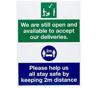 Todavía estamos abiertos y disponibles para aceptar nuestras entregas. Por favor, ayúdanos a todos a estar seguros manteniendo 2m