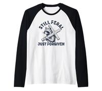Todavía Feral Recién Perdonado Cristiano Nuevo Creyente Mapache Camiseta Manga Raglan