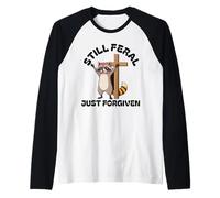 Todavía Feral Recién Perdonado Cristiano Nuevo Creyente Mapache Camiseta Manga Raglan