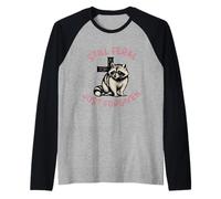 Todavía Feral Recién Perdonado Mapache Cristiano Fe Jesús Camiseta Manga Raglan