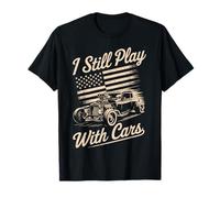 Todavía juego con coches, Vintage Patriotic Rat Rod Hot Rod Camiseta