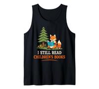 Todavía Leo Libros Infantiles Lindo Zorro Leyendo Amante Camiseta sin Mangas