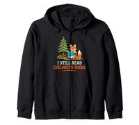 Todavía Leo Libros Infantiles Lindo Zorro Leyendo Amante Sudadera con Capucha