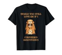 ¿Todavía me amarías si tuviera Cachorros multitudes? Camiseta gráfica económica, Hombre, Negro, XL