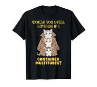 ¿Todavía me amarías si tuviera multitudes Vintage? Camiseta gráfica económica, Hombre, Negro, M