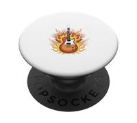 Todavía Rockin Después de 60 Años Guitarra Eléctrica Rock PopSockets PopGrip Adhesivo