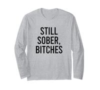 TODAVÍA Sober, Perras Gracioso Celebra Sobriedad Meme Sarcástico Manga Larga