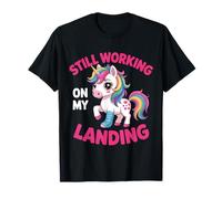 Todavía Trabajando en mi Aterrizaje Lesión en el Brazo Roto Lindo Unicornio Camiseta