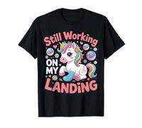 Todavía Trabajando en mi Aterrizaje Lesión en el Brazo Roto Lindo Unicornio Camiseta