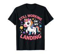 Todavía Trabajando en mi Aterrizaje Lesión en el Brazo Roto Lindo Unicornio Camiseta