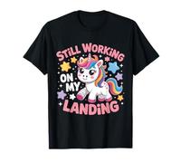 Todavía Trabajando en mi Aterrizaje Lesión en el Brazo Roto Lindo Unicornio Camiseta