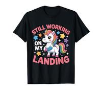 Todavía Trabajando en mi Aterrizaje Lindo Unicornio lesión en el Brazo Roto Camiseta