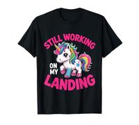 Todavía Trabajando en mi Aterrizaje Lindo Unicornio lesión en el Brazo Roto Camiseta