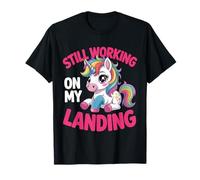 Todavía Trabajando en mi Aterrizaje Lindo Unicornio lesión en el Brazo Roto Camiseta