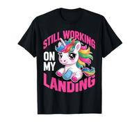 Todavía Trabajando en mi lesión de Aterrizaje Brazo Roto Lindo Unicornio Camiseta