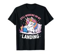 Todavía Trabajando en mi lesión de Aterrizaje Brazo Roto Lindo Unicornio Camiseta