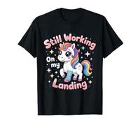 Todavía Trabajando en mi lesión de Aterrizaje Brazo Roto Lindo Unicornio Camiseta
