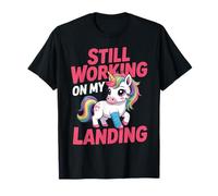 Todavía Trabajando en mi lesión de Aterrizaje Brazo Roto Lindo Unicornio Camiseta