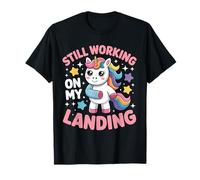Todavía Trabajando en mi lesión de Aterrizaje Lindo Unicornio Brazo Roto Camiseta