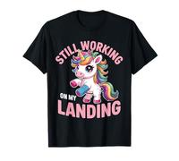 Todavía Trabajando en mi lesión de Aterrizaje Lindo Unicornio Brazo Roto Camiseta