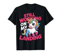 Todavía Trabajando en mi lesión de Aterrizaje Lindo Unicornio Brazo Roto Camiseta