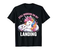 Todavía Trabajando en mi lesión de Aterrizaje Lindo Unicornio Brazo Roto Camiseta