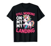 Todavía Trabajando en mi lesión de Aterrizaje Lindo Unicornio Brazo Roto Camiseta