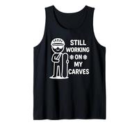 Todavía Trabajo En Mi Tallado Snowboard Deporte De Invierno Camiseta sin Mangas