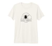 Todavía vacío Resurrección de Jesús Mínima Tumba vacía Lucas 24:6 Camiseta Premium
