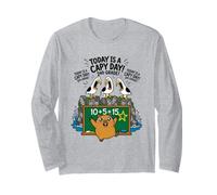 Today A Capy Day Funny Capybara Pun Seagull Escuela de Segundo Grado Manga Larga