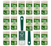 Today Eco - 16 Rodillos Quitapelos Mascotas + Tapa + 2 Mangos, 95% Plástico Reciclado - Cepillo Quita pelos Gatos, 24 Hojas Extra Adhesivas. Quitapelusas Ropa