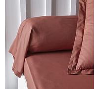 TODAY Essential - Funda de Almohada de 45 x 185 cm, 100% algodón Liso, Terracota