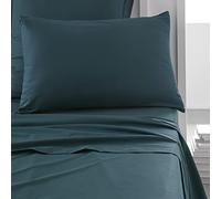 Today Essential - Juego de 2 Fundas de Almohada de 50 x 70 cm, 100% algodón, Pavo Real