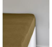 TODAY Essential - Sábana Bajera de 90 x 190 cm, 1 Persona Jersey 100% algodón Liso, Bronce