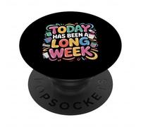 Today Has Been A Long Week Sarcástico agotado Cansado - PopSockets PopGrip Adhesivo