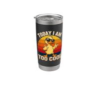Today I Am Too Cool Funny Duck Retro Vintage Gafas de sol Vaso térmico de acero inoxidable de doble pared