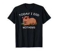Today I Did Nothing Funny Lazy and Cool Capibara Camiseta