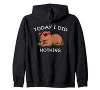 Today I Did Nothing Funny Lazy and Cool Capibara Sudadera con Capucha